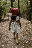 Woodland Mushroom Hand Embroidered 3 Piece Pinafore or Sunsuit