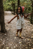 Woodland Mushroom Hand Embroidered 3 Piece Pinafore or Sunsuit