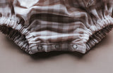 Gingham Wooden Button Romper