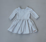 Gingham Wooden Button Dress