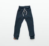 Organic Waffle Knit Jogger - Midnight Blue