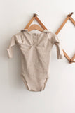 Floral Hand Embroidered Peter Pan Collar Leo/Bodysuit