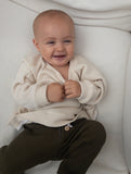 Organic Waffle Knit Jogger - Cream