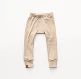 Organic Rib Knit Lounge Pants - Wheat