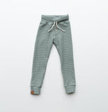 Organic Waffle Knit Jogger - Eucalyptus