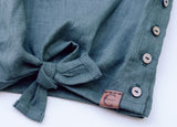 Monstera Linen Tie Tank Top