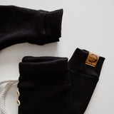 Organic Waffle Knit Jogger - Black