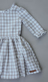 Gingham Wooden Button Dress