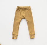 Organic Rib Knit Lounge Pants - Golden